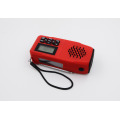 Emergency AM FM NOAA Portable Radio Self Powered Hand Crank Solar Weather Radio with LED Display Screen